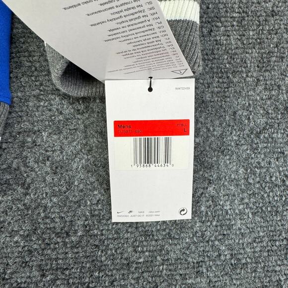 Nike Team Player Letterman Jacket Mens Large (L) Blue Gray DJ5971-493 NWT - Picture 6 of 10